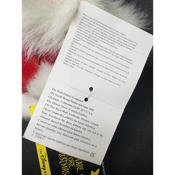 Disney Store Nightmare Before Christmas Santa Bean Bag Plush Stuffed Beanie - Picture 9 of 10